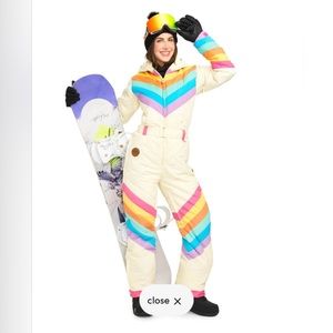 Tipsy Elves Retro Rainbow Snow Suit